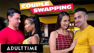 ADULT TIME - Dupla szexy nő, Kira Noir és Bella Rolland négyesben dugnak