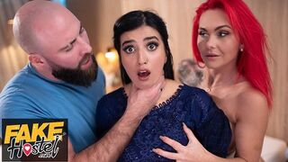 Szégyenlős pakisztáni leányzó felébred szexuálisan egy édeshármasban kéjenc brit párral