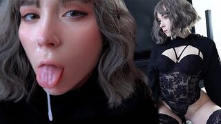 Aranyos fiatal mélyen leszívja osztálytársa nagyméretű faszát, baszódnak különböző pózokban és arcra élvez