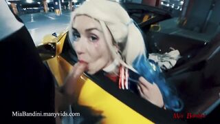 Nyilvános szeretkezés a kanós harley quinn-nel halloweenkor