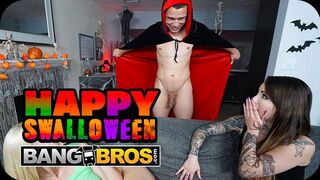 Bang Bros Network bemutatja: Vad Halloween szexparti dupla izgató csajjal