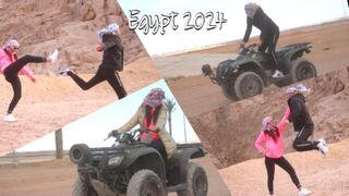 Motor, nindzsó és baszás: izgat, ahogy a sínai-sivatagban motorozik egy csinos ribanc, egyiptom 2024